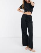ASOS DESIGN - Mix og match jersey pyjama bukser med lige ben i sort