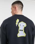 Only & Sons - Marineblå sweatshirt med Venus-print på ryggen