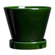 Bergs Potter Julie krukke glaseret Ø11 cm Green emerald