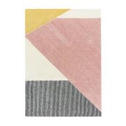 NJRD Stripes uldtæppe pink 170x240 cm