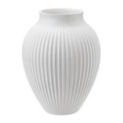Knabstrup Keramik Knabstrup vase riflet 20 cm Hvid