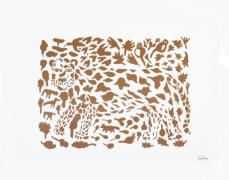 Iittala Oiva Toikka Cheetah plakat brun 50x70 cm