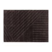 NJRD Levels uldtæppe stripes brun 170x240 cm