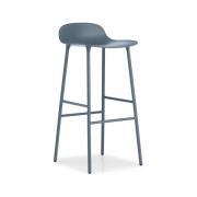 Normann Copenhagen Form barstol høj blue, blålakerede ben i stål