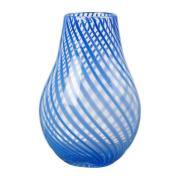 Broste Copenhagen Ada Cross Stripe vase 22,5 cm Intense blue