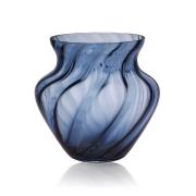 Anna Von Lipa Dahlia vase Blue smoke
