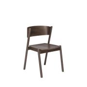Hübsch Oblique stol Mørkebrun