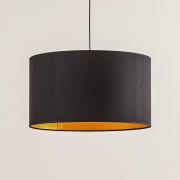 Euluna Roller hængelampe, sort/guld, Ø 45 cm