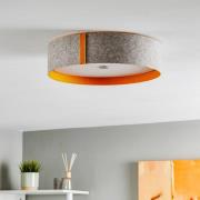 Lara filt - Filt loftslampe med LED grå-orange