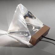 Fabbian Tripla - LED-krystalbordlampe, bronze