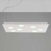 Fabbian Quarter - hvid LED-hængelampe, 7 lyskilder