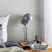 Schöner Wohnen Kia væglampe grå, vipbar