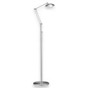 LED-gulvlampe Curl, mat nikkel