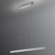 Linn LED-hængelampe, gestussensor mat nikkel 68 cm