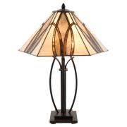 Bordlampe 5913 med brun glasskærm