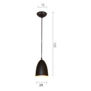 Menzel Solo Tul14 hængelampe i brun-sort