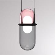 Pille LED-pendellampe, pink/grå