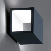 ICONE Cubò LED-væglampe, 10 W, titanium/hvid
