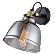 Røgglasskærm - væglampe Irving