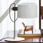 Oluce Coupé - bordlampe i tidløst design, hvid