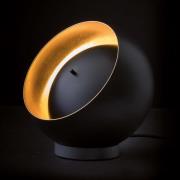 Oluce Eva LED-bordlampe i sfærisk form sort