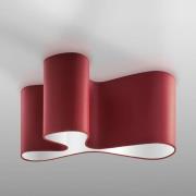 Designer loftslampe Mugello rød/hvid