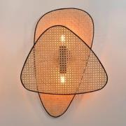 MARKET SET Skærmvæglampe, 77 cm høj, natur, rattan
