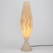 Koral bordlampe af organisk materiale, hør, 65 cm