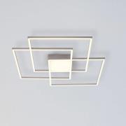 LED-loftslampe Asmin, CCT, stål, 75x75cm