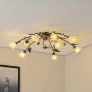 Loftlampe Miranda med 9 lyskilder, bronze