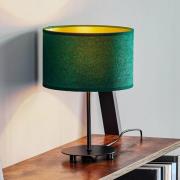 Bordlampe Golden Roller højde 30 cm mørkegrøn/guld