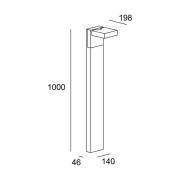 LEDS-C4 Modis CCT antracit 100 cm LED-vejlampe