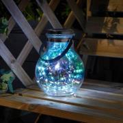 LED-solcellelanterne Firefly Opal, 2 stk. sæt, IP44