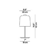 Luceplan Zile bordlampe, mat hvid, højde 42 cm