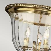 Cambridge loftlampe, messing/glas, højde 33cm