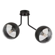 Nova loftlampe, sort/klar, 2 lyskilder