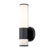Facet Single LED-væglampe til bad, 3.000 K, sort