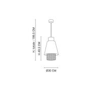 MARKET SET Singapour S Hængelampe hvid/antracit
