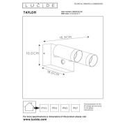 Udendørs vægspot Taylor Sensor, 2-lys sort