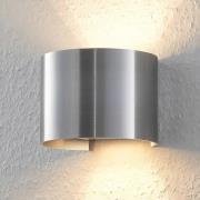 Arcchio væglampe Zuzana, rund, aluminiumsfarvet, G9