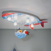 Luftskib med Joe loftlampe, blå-rød-hvid