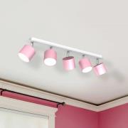 Loftspot Cloudy med 5 lyskilder, rosa