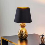 Fornem keramisk bordlampe Pineapple i guld-sort