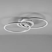 Venida LED-loftlampe i ring-design, krom