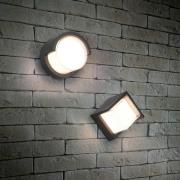 LED udendørs væglampe Puno, IP54, kantet