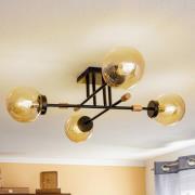 Loftlampe Sinzig i sort-guld