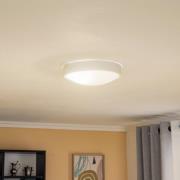 Loftlampe Jaris, buet glas, Ø 26 cm, hvid