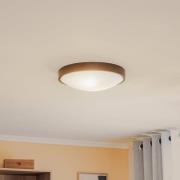 Loftlampe Jaris, buet glas, Ø 36 cm sort