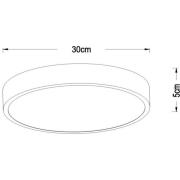 Unar LED-loftslampe, sort, Ø 30 cm