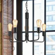Lysekrone Malou, 5 lyskilder, sort